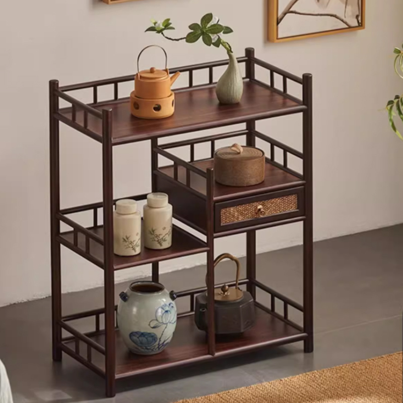 Hittery 楠竹无为茶柜 楠竹落地式茶柜-右抽 长60x宽30x高75cm (单位:个)