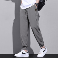 [2.5折价86元]唐狮裤子男夏季薄款男尼龙基本束腿休闲长裤夏季男裤男士休闲裤裤子