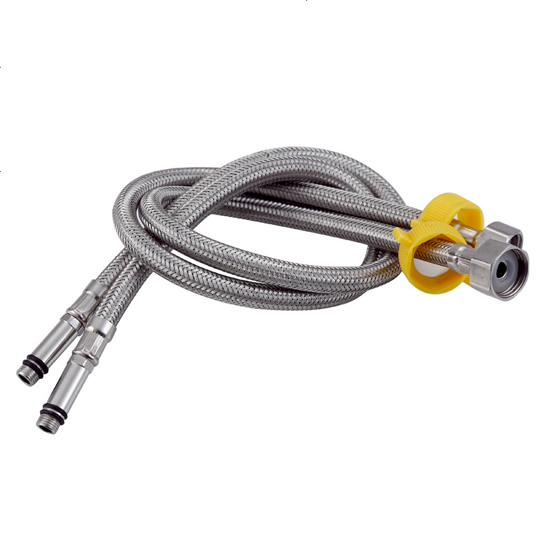 水龙头进水管高压水管不锈钢丝角阀软管冷热水软管龙头进水尖头管