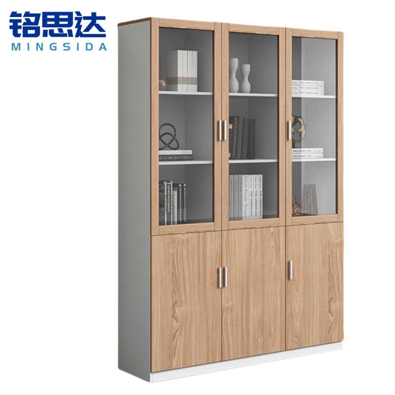 铭思达书柜三门个高清大图