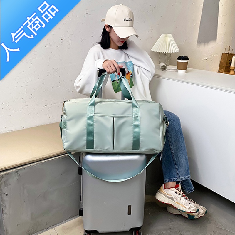 FENGHOU健身包定制男女干湿分离旅行训练游泳瑜伽轻便手提帆布网红运动包旅行包男女高清大图