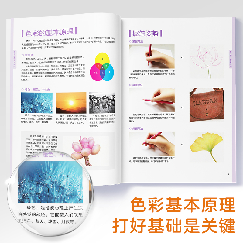 [正版]彩铅漫画教程书基础动漫绘画彩铅人物临摹画册集卡通二次元手绘儿童入门零基础教学自学新手美少女图鉴技法涂色马克笔q高清大图