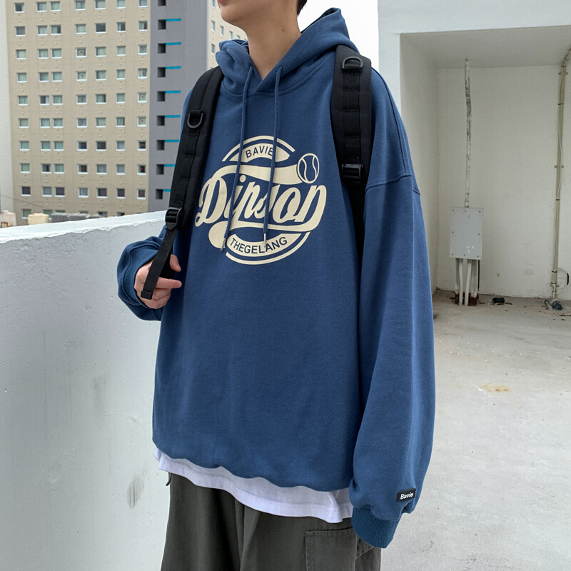 梵克公牛连帽卫衣男ins超火韩版流春季新款cec慵懒风情侣宽松上衣帅t