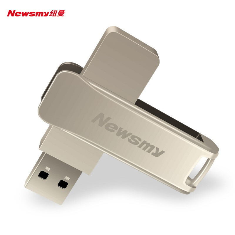 纽曼 USB3.0 U盘 V33金属旋转款 快速平稳传输 安心出众读写 音源发烧级车载U盘 尊贵金 64GB高清大图