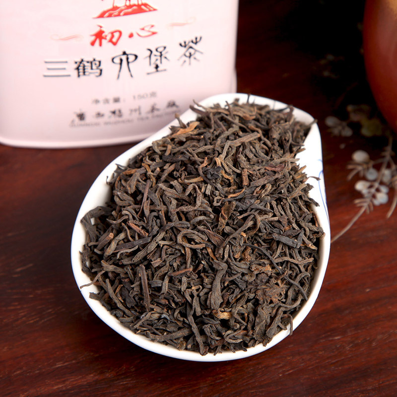 三鹤六堡茶[中华老字号]初心一级散茶铁罐装150克(单罐) 广西特产 梧州茶厂 黑茶熟茶