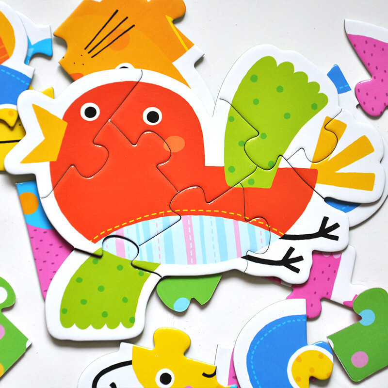 邦臣小红花我的拼图游戏宝宝早教卡2-3-6周岁儿童认知图画书幼儿园