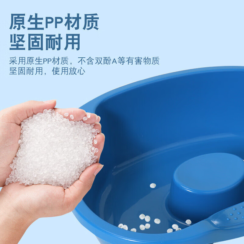 谋福 平躺式洗头盆 躺着洗头加宽大加厚无异味(蓝色+赠品)高清大图