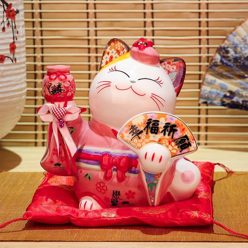大号陶瓷和服情侣猫 对偶创意结婚 幸福良缘婚庆家居摆件 三维工匠 良缘猫猫高清大图