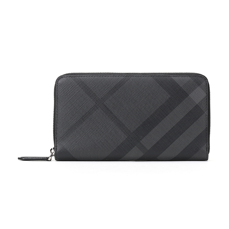 博柏利 Burberry 男士钱包 卡包 Burberry 博柏利钱包男巴宝莉男包男士黑色新款pvc格纹拉链长款钱包手拿包 价格图片品牌报价 苏宁易购欧洲米兰奢品海外专营店