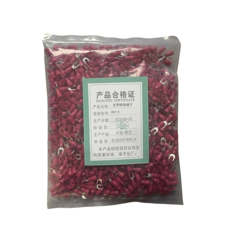 新沃 XINWOM 叉形接线端子(请备注颜色) SV2-4 (1000只/包)包高清大图