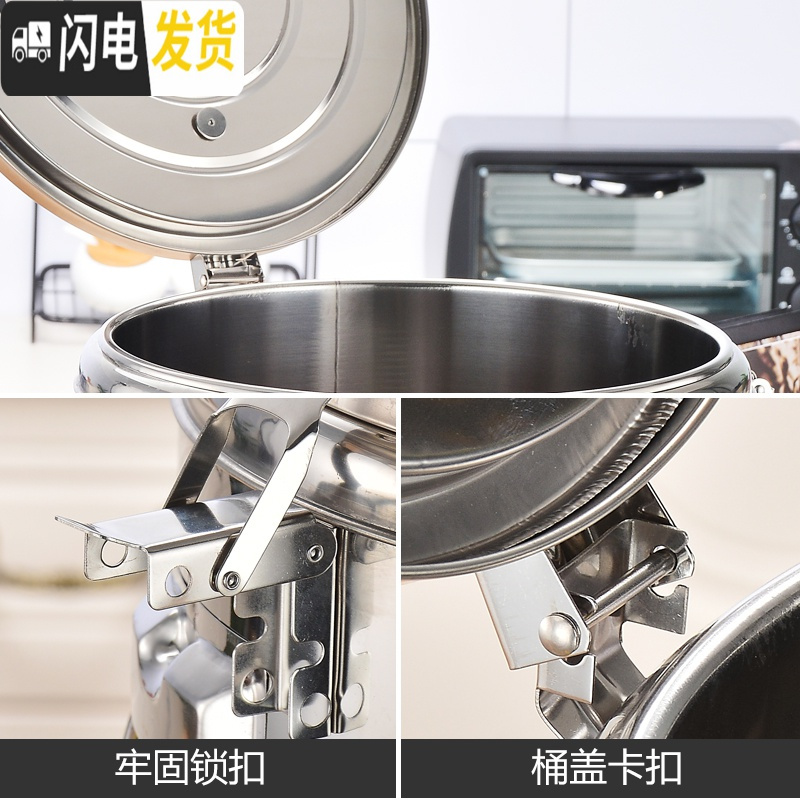 三维工匠保温桶商用摆摊米饭保温汤桶饮店用大容量茶水桶小型豆腐脑早餐桶 红色50单龙纯304饭盒