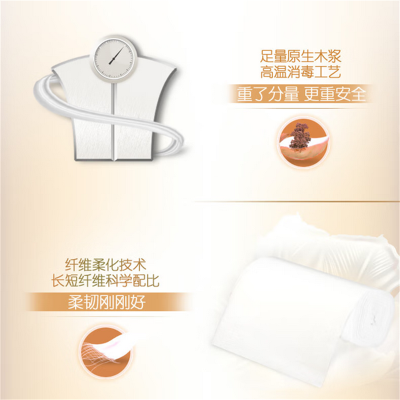 心相印RW210柔影170克四层长卷纸10卷/提 D高清大图