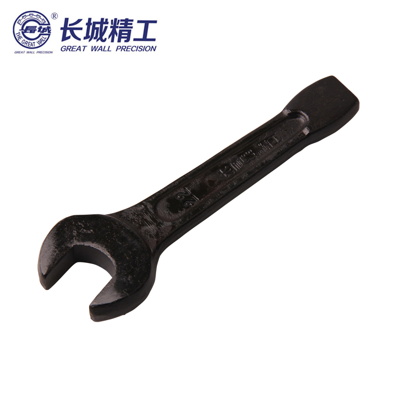 长城精工 敲击呆扳手 碳钢单头开口扳手 75mm 314575高清大图