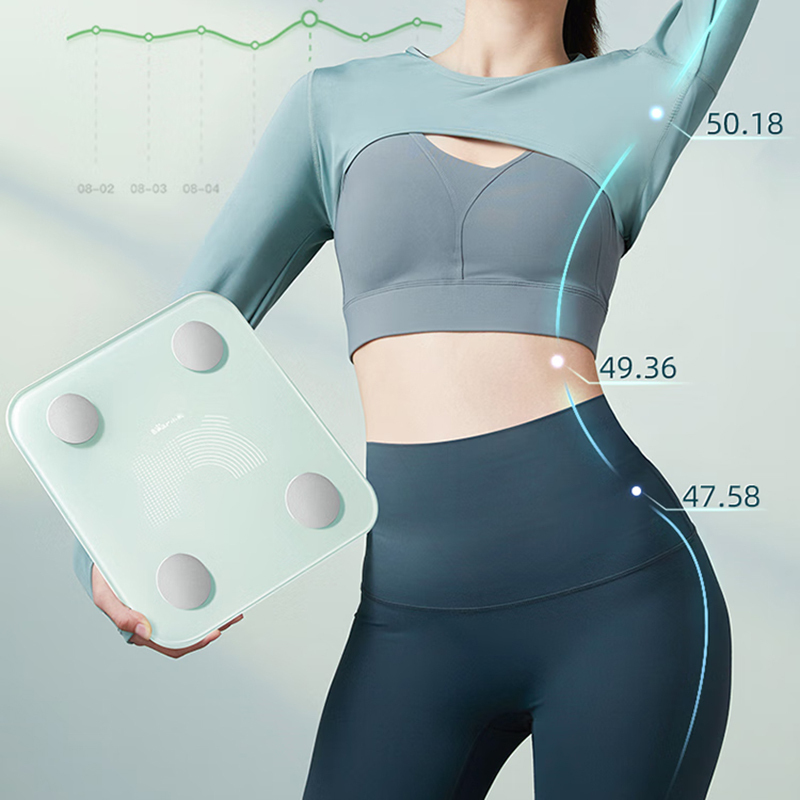 小熊体脂秤称重秤脂肪秤男女减肥用高精度蓝牙款家用电子秤DZC-D18K5