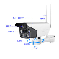 创意(CGE) 日夜全彩 高清 有线/无线网络摄像WiFi手机远程 室内/室外防水 手机控制自由旋转监控 智能监控摄像头