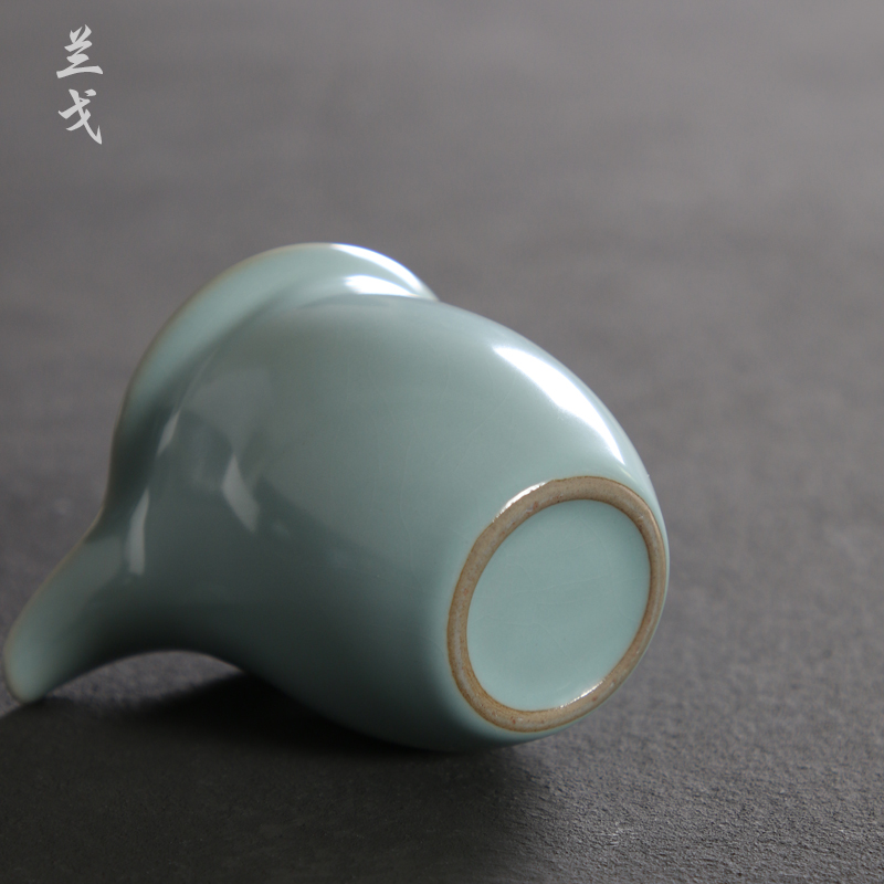 美帮汇汝窑天青公道杯功夫茶具汝瓷开片茶海茶道分茶杯茶器陶瓷公杯高清大图