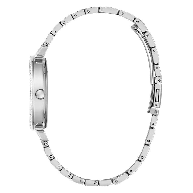 盖尔斯(GUESS)女款石英手表银色时尚简约气质商务休闲女表高清大图