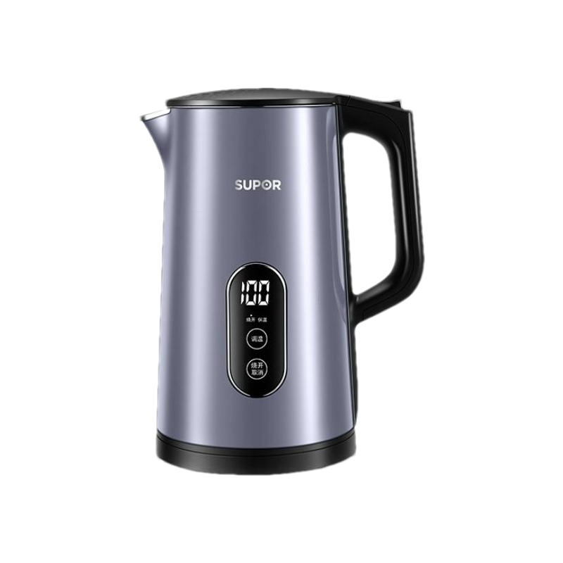苏泊尔(SUPOR)电热水壶家用1.7升大容量不锈钢一体无缝内胆快速加热多段调温SW-17S61A高清大图