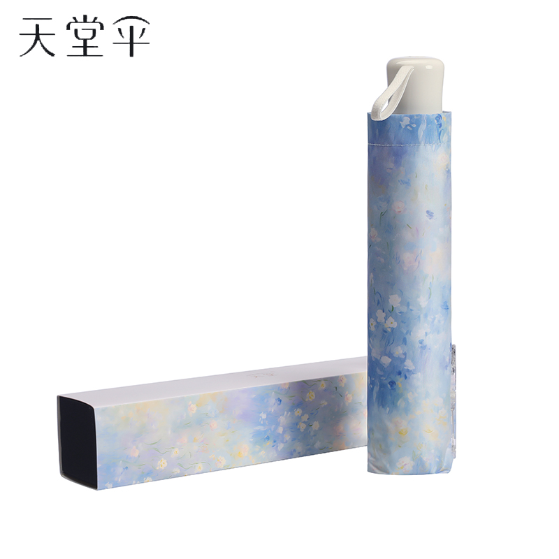 天堂伞36303E花语清晨三折晴雨伞高清大图