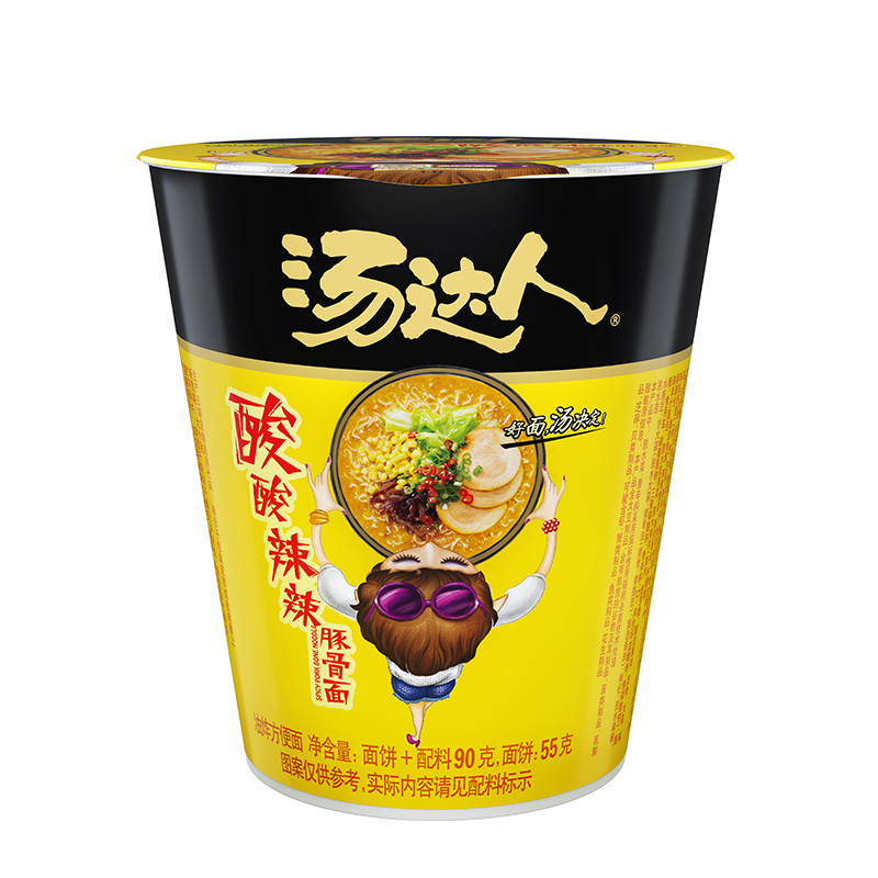 统一汤达人酸酸辣辣杯面90g