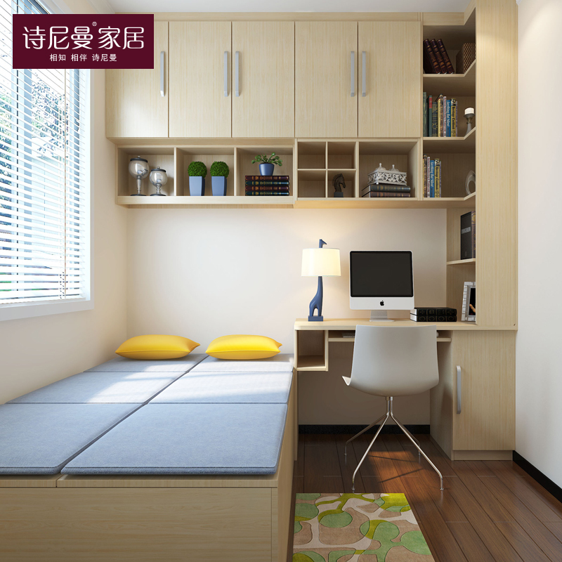 诗尼曼榻榻米定制整体踏踏米床榻榻米组合卧室现代简约塌塌米定做视频