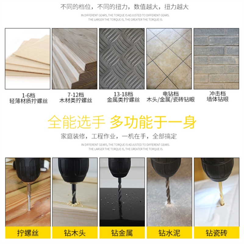 瑞德12V锂电钻套装205068