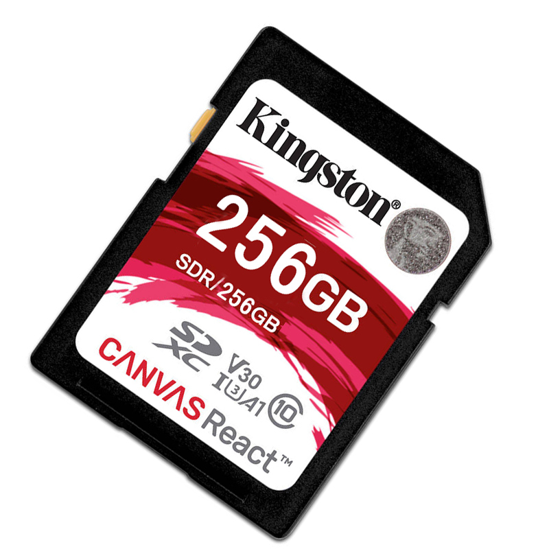 金士顿(Kingston)256GB SD卡 读100MB/s写80MB/s V30 U3 CLASS 10相机存储卡
