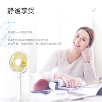 TCL风扇迷你床上桌面静音学生宿舍寝室台式夹扇办公室手持小电风扇 TFL-H1(白)