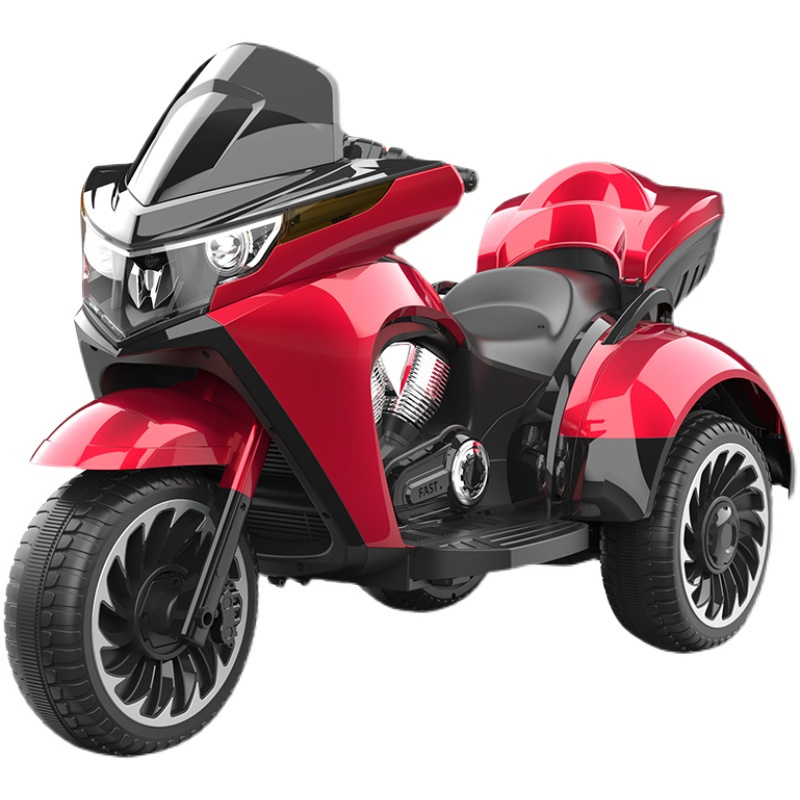 儿童电动摩托车带遥控男孩充电三轮车可坐大人大号宝宝玩具车双驱