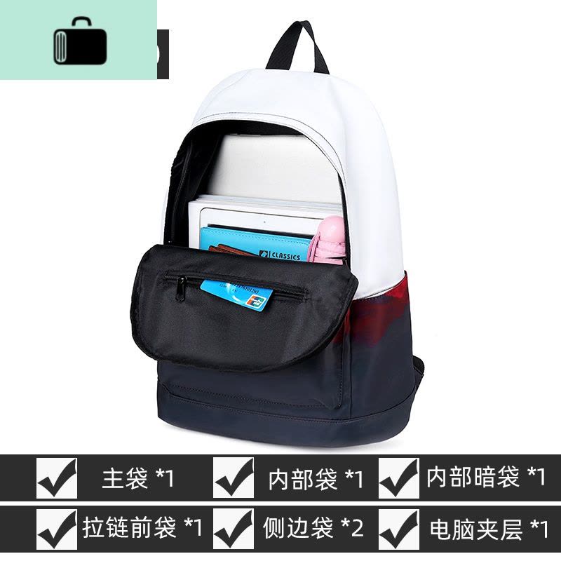 双肩包女韩版初高中学生书包时尚潮流2019新款ins风印花背包男NEW LAKE图片