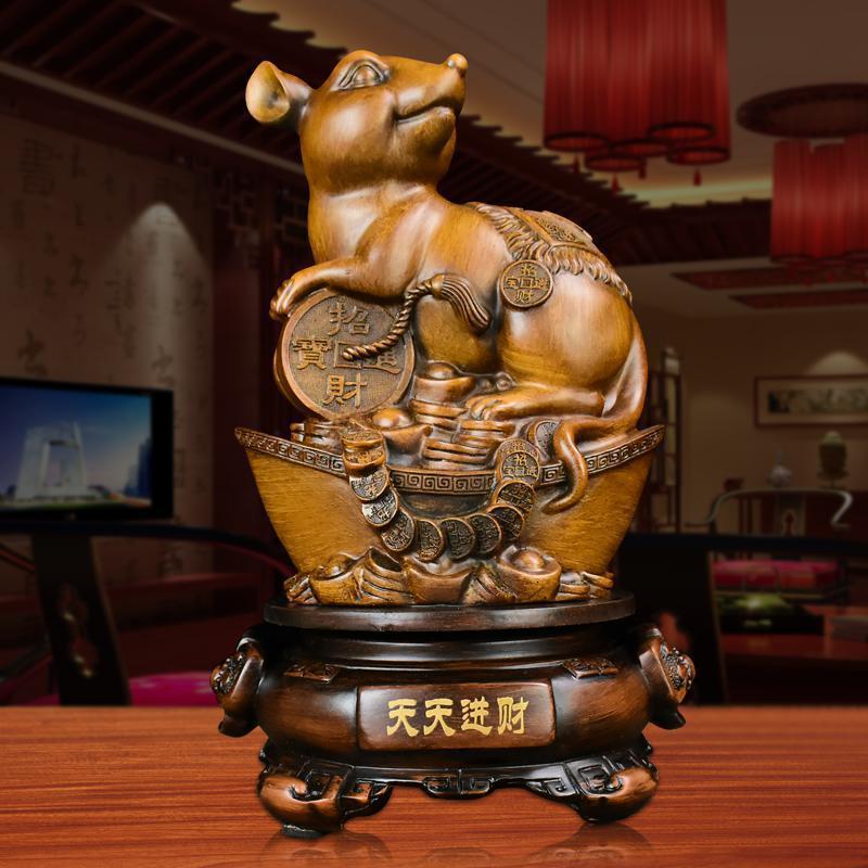 老鼠摆件生肖属相开运吉祥物创意家居装饰工艺品2020新年纪念_583