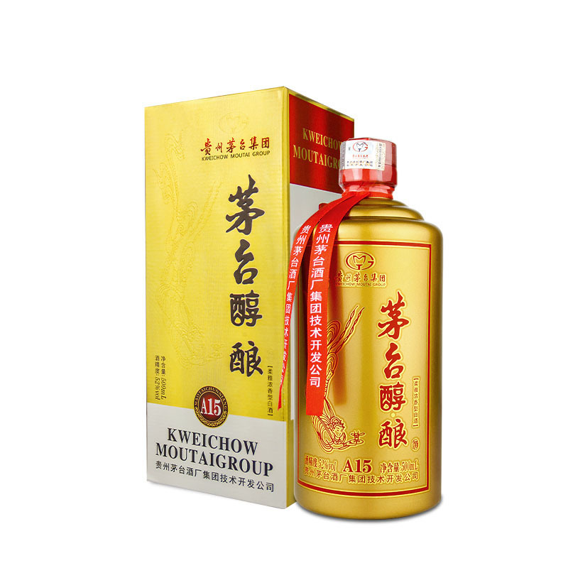 贵州茅台集团技术开发茅台醇酿酒 A15 52度500ml整箱6瓶浓香型白酒纯粮食酒