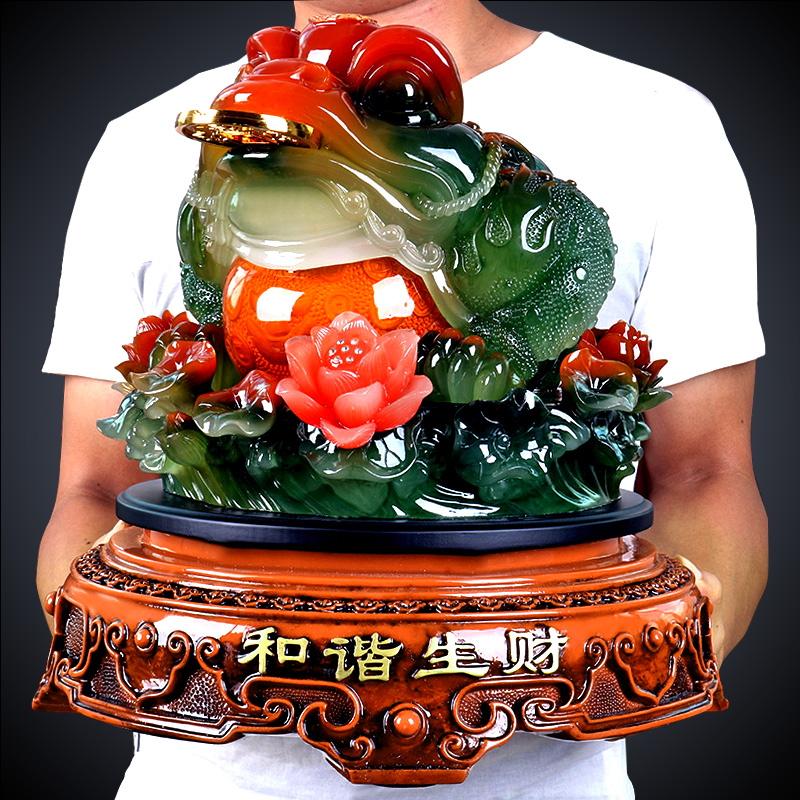 美帮汇金蟾摆件金蝉特大号三脚金蟾蜍店铺开业乔迁工艺礼品创意高清大图