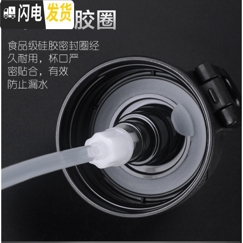 三维工匠运动保温杯男带吸管宽嘴成人户外便携车载女健身学生水壶 苹果绿高清大图