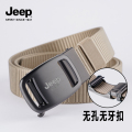 JEEP SPIRIT吉普男士皮带无牙自动扣帆布腰带中青年尼龙工腰自腰