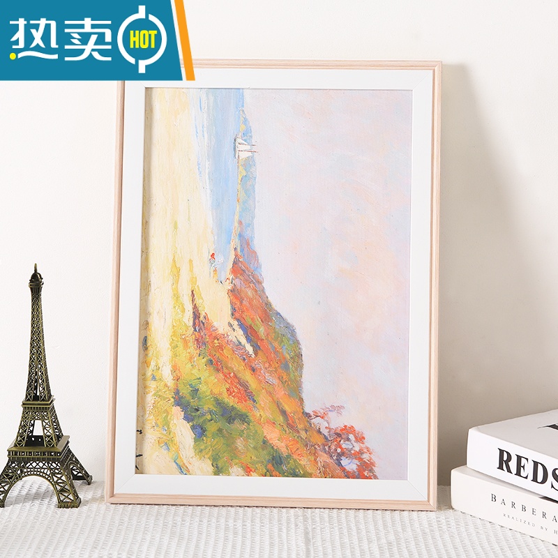 敬平北欧小清新相框欧式画框摆台a4展示框4K开8k油画装裱A3照片框定制 生动粉白【4130款】 4开挂墙【可放尺寸38