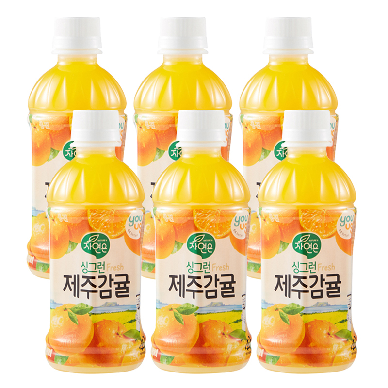 韩国友施 进口果汁饮料 柑橘味网红饮料340ml*6瓶装