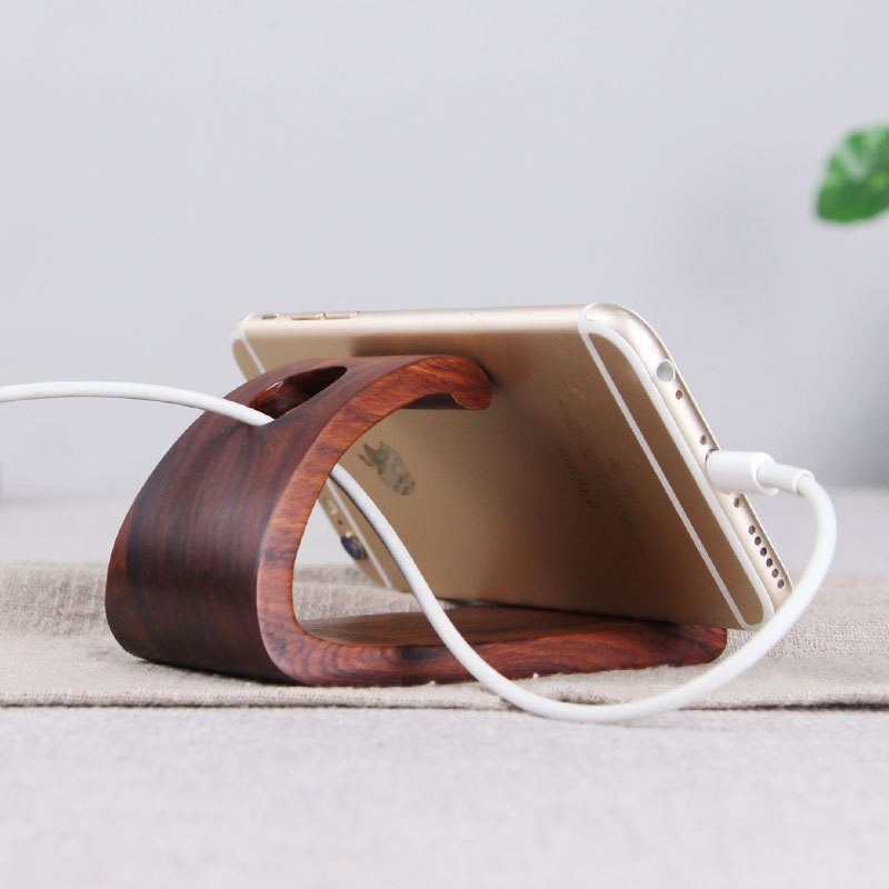 托架手机床头支架支撑架手机木质 [黑檀木]手机托手机座报价_参数