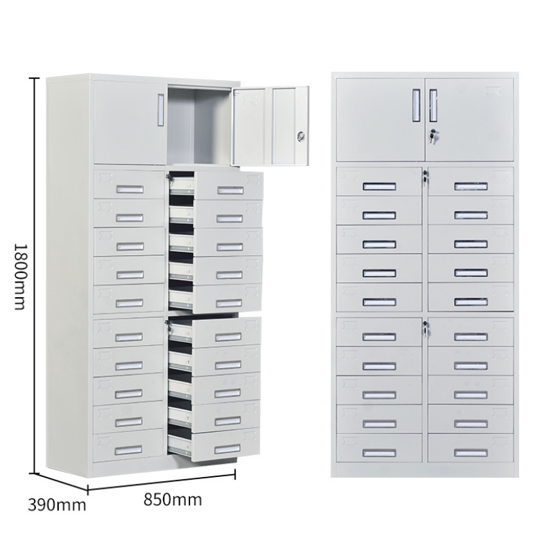 芙首泰办公资料柜2门20抽850*390*1800mm台高清大图