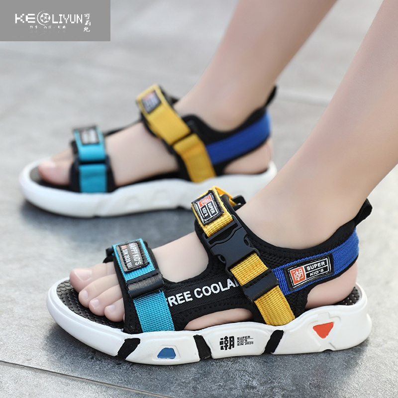 可莉允男童凉鞋2023新款夏季中大童潮小男孩鞋子防滑软底学生儿童沙滩