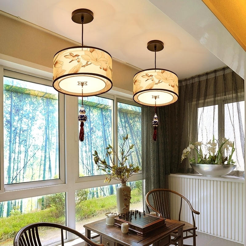 闪电客新中式小吊灯阳台过道走廊玄关客厅灯现代简约创意中国风餐厅