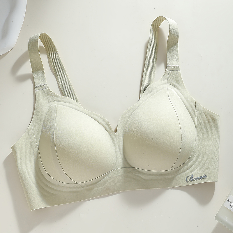 浪莎冰丝内衣女夏季薄款无痕收副乳防下垂2025新款小胸聚拢文胸罩高清大图