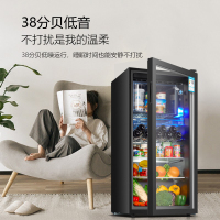 新飞冰吧冷藏柜 欧式恒温红酒柜酒店家用小型单门办公室保鲜展示留样茶叶饮料柜 168升黑JC-168DC