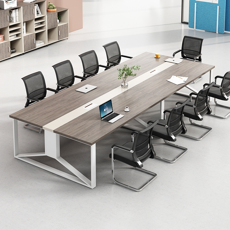 会议桌椅组合长桌办公桌商务接待洽谈大小型长条桌高清大图