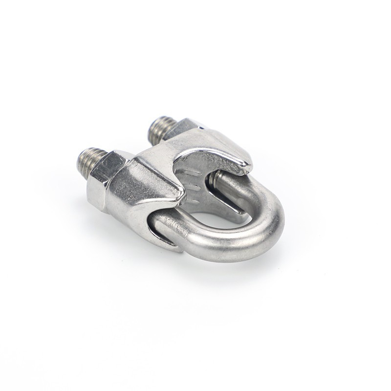 龟固 304不锈钢夹头钢丝绳卡头轧头u型夹头钢丝卡紧