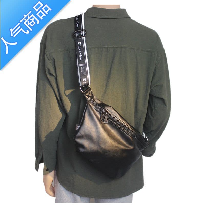 FENGHOU斜挎包大潮牌ins运动背包男士胸质单肩包简约嘻哈个生包腰包男图片