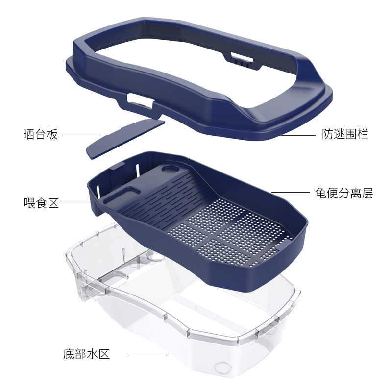 乌龟缸带晒台乌龟别墅造景家用养乌龟专用缸大型水陆缸乌龟盆高清大图