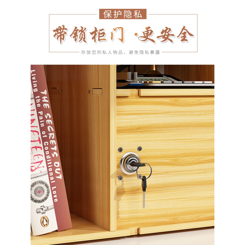 美帮汇办公桌面置物架学生宿舍桌上简约小书架少女心家用收纳盒高清大图