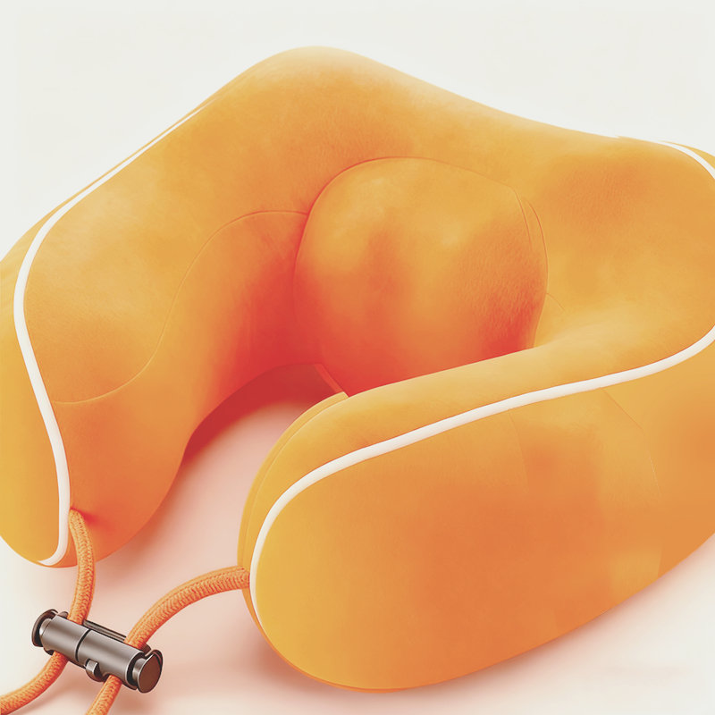 汉司家纺 HANSI-89 67*17cm U型护颈枕 枕头枕芯(计价单位:个)橙色高清大图