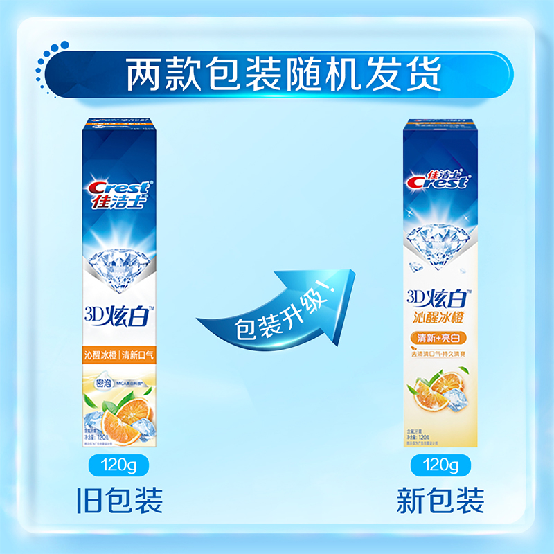 佳洁士 120g 3D炫白沁醒冰橙牙膏(单位:支)高清大图